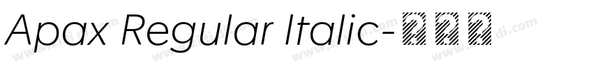 Apax Regular Italic字体转换